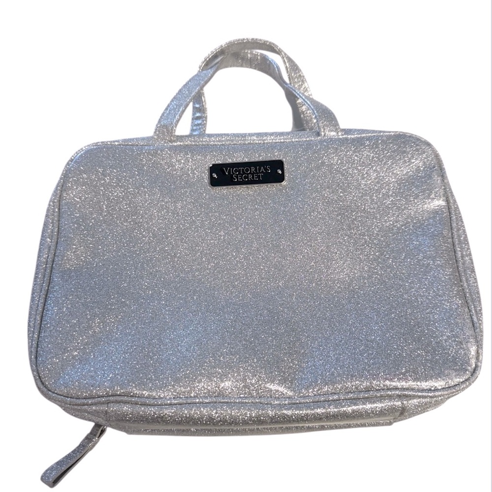Victoria’s Secret Silver Glitter Travel Bag